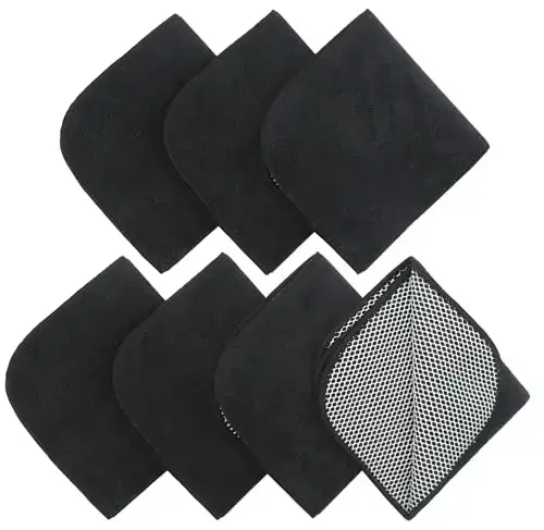 HFGBLG Microfiber Cleaning Cloth Fast Drying Kitchen Dish Cloths Cleaning Rags for Washing Dishes, Absorbent Lint Free Kitchen Washcloths Rags with Poly Scour Side, 12 Inch x 12 Inch (Blue) - 3