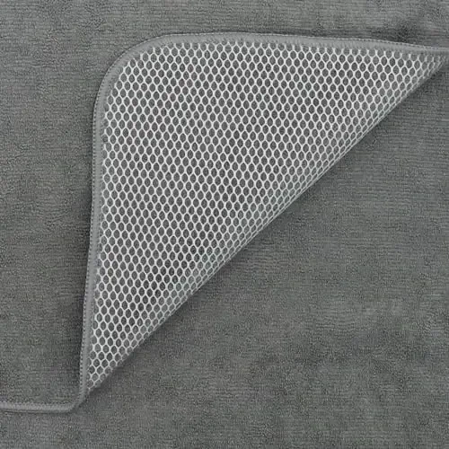 HFGBLG Microfiber Cleaning Cloth Fast Drying Kitchen Dish Cloths Cleaning Rags for Washing Dishes, Absorbent Lint Free Kitchen Washcloths Rags with Poly Scour Side, 12 Inch x 12 Inch (Gray) - 5