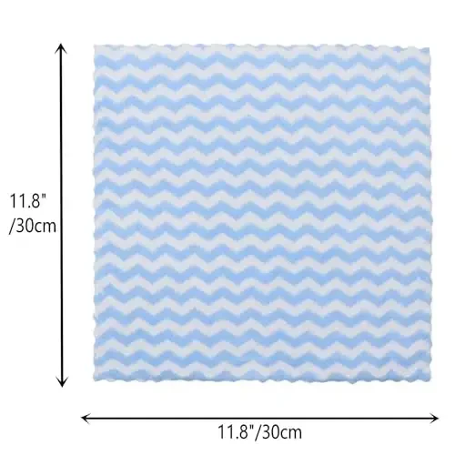 HFGBLG Microfiber Cleaning Cloth Lint Free Cleaning Rags, 10 Pack Fast Drying Dish Rags for Cleaning, Super Absorbent Kitchen Dish Cloths for Wash Dishes,12 in x 12 in (Blue) - 4