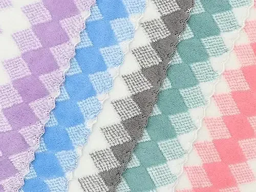 HFGBLG Microfiber Cleaning Cloth Lint Free Cleaning Rags, 10 Pack Fast Drying Dish Rags for Cleaning, Super Absorbent Kitchen Dish Cloths for Wash Dishes,12 in x 12 in, Mix Color - 5