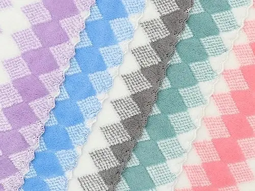 HFGBLG Microfiber Tozalash Matosi Tolasi Bo'lmagan Tozalash Latasi, 10 Pachka Tez Quritadigan Idish Latasi Tozalash uchun, Super Singdiruvchan Oshxona Idish Matolari Idishlarni Yuvish uchun, 12 dyuym x 12 dyuym, Aralash Rang - 5