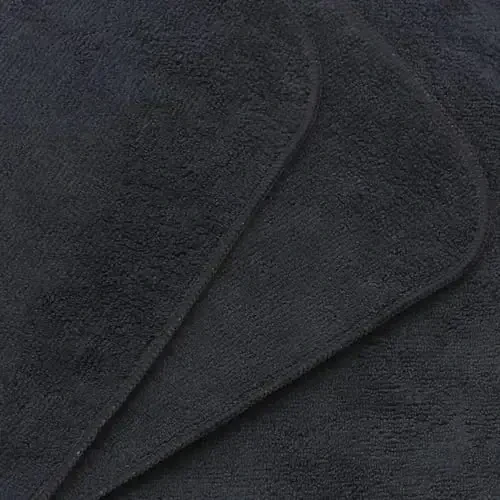 HFGBLG Microfiber Cleaning Cloth Fast Drying Kitchen Dish Cloths Cleaning Rags for Washing Dishes, Absorbent Lint Free Kitchen Washcloths Rags with Poly Scour Side, 12 Inch x 12 Inch (Black) - 6