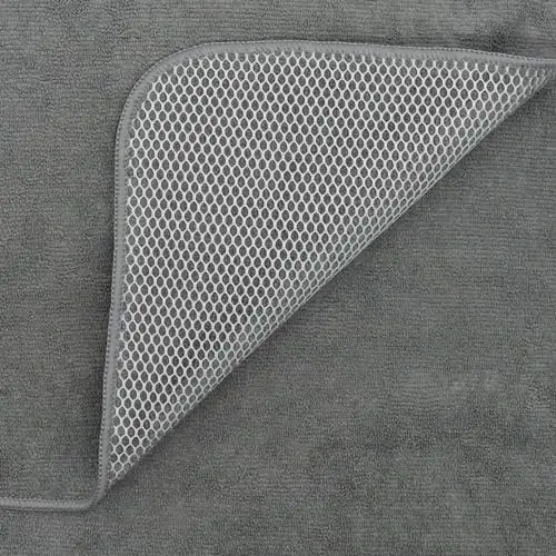 HFGBLG Microfiber Cleaning Cloth Fast Drying Kitchen Dish Cloths Cleaning Rags for Washing Dishes, Absorbent Lint Free Kitchen Washcloths Rags with Poly Scour Side, 12 Inch x 12 Inch (Gray) - 5