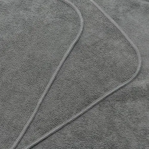 HFGBLG Microfiber Cleaning Cloth Fast Drying Kitchen Dish Cloths Cleaning Rags for Washing Dishes, Absorbent Lint Free Kitchen Washcloths Rags with Poly Scour Side, 12 Inch x 12 Inch (Gray) - 6