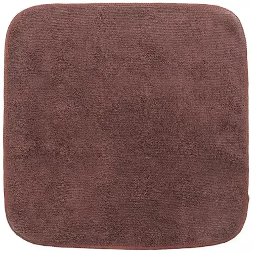 HFGBLG Microfiber Cleaning Cloth Fast Drying Kitchen Dish Cloths Cleaning Rags for Washing Dishes, Absorbent Lint Free Kitchen Washcloths Rags with Poly Scour Side, 12 Inch x 12 Inch (Brown) - 4
