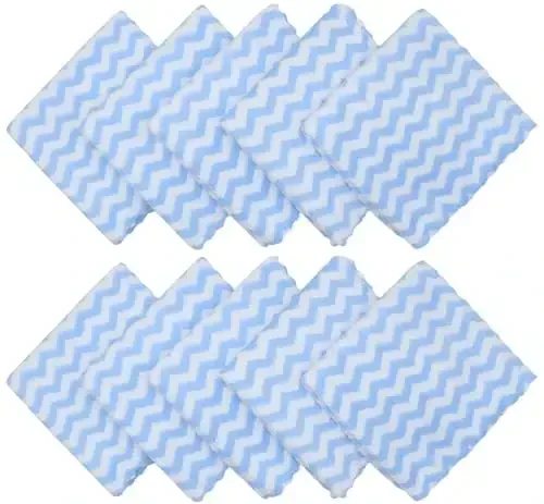 HFGBLG Microfiber Cleaning Cloth Lint Free Cleaning Rags, 10 Pack Fast Drying Dish Rags for Cleaning, Super Absorbent Kitchen Dish Cloths for Wash Dishes,12 in x 12 in (Blue) - HFGBLG (1)