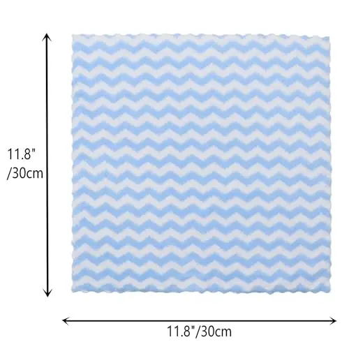 HFGBLG Microfiber Cleaning Cloth Lint Free Cleaning Rags, 10 Pack Fast Drying Dish Rags for Cleaning, Super Absorbent Kitchen Dish Cloths for Wash Dishes,12 in x 12 in (Blue) - 4