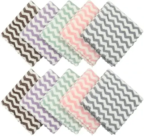 HFGBLG Microfiber Cleaning Cloth Lint Free Cleaning Rags, 10 Pack Fast Drying Dish Rags for Cleaning, Super Absorbent Kitchen Dish Cloths for Wash Dishes,12 in x 12 in, Mix Color - HFGBLG (1)