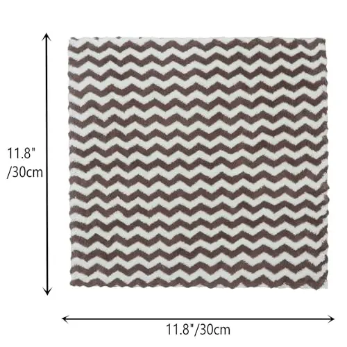 HFGBLG Microfiber Cleaning Cloth Lint Free Cleaning Rags, 10 Pack Fast Drying Dish Rags for Cleaning, Super Absorbent Kitchen Dish Cloths for Wash Dishes,12 in x 12 in (Brown) - 4