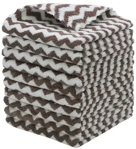 HFGBLG Microfiber Cleaning Cloth Lint Free Cleaning Rags, 10 Pack Fast Drying Dish Rags for Cleaning, Super Absorbent Kitchen Dish Cloths for Wash Dishes,12 in x 12 in (Brown) - HFGBLG