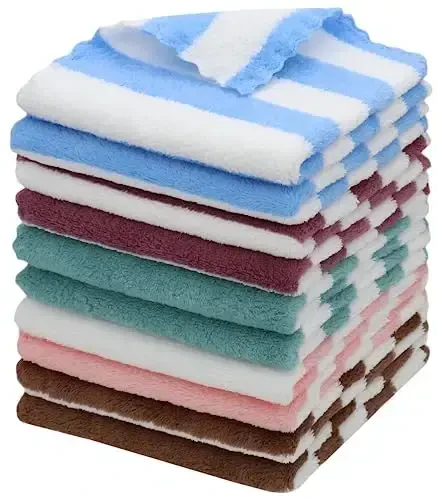 HFGBLG Mikrofiber Tozalash Mato Tolasi Tekin Tozalash Latta, 10 Pack Tez Quritadigan Idish Latta Tozalash uchun, Super Absorbent Oshxona Idish Mato Yuvish uchun, 12 in x 12 in, Aralash Rangi - 1
