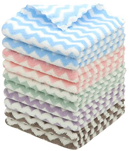 HFGBLG Mikrofiber Tozalash Matosi Tuksiz Tozalash Latta, 10 Paket Tez Quritadigan Idish Latta Tozalash Uchun, Super Changuvchan Oshxona Idish Matosi Idish Yuvish Uchun,12 dyuym x 12 dyuym, Aralash Rang - 1