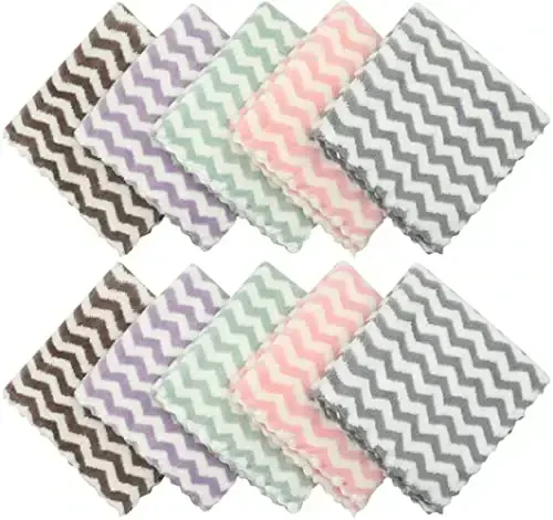 HFGBLG Mikrofiber Tozalovchi Mato Tolasi Yo'q Tozalash Latta, 10 Paket Tez Quriydigan Idish Latta Tozalash uchun, Super Absorbent Oshxona Idish Mato Yuvish Idishlari uchun, 12 dyuym x 12 dyuym, Aralash Rang - 2