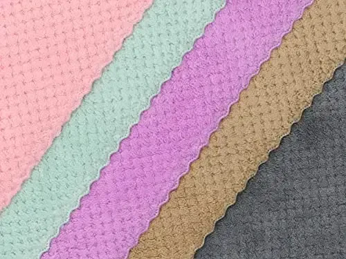 HFGBLG Салфетки из микрофибры, 10 шт., быстросохнущие тряпки для мытья посуды, супервпитывающие кухонные тряпки, 30 x 30 см, разные цвета - 5