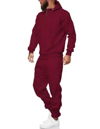 HHGKED Sweat suits men Tracksuits 2 Piece sets Athletic Jogging suits Casual Outfits for men - 3