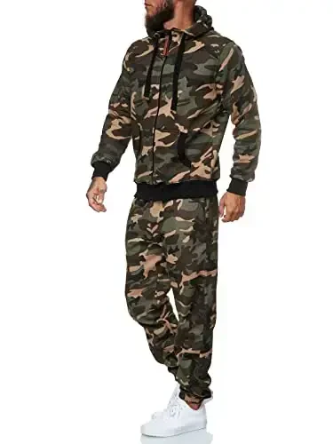 HHGKED Sweat suits men Tracksuits 2 Piece sets Athletic Jogging suits Casual Outfits for men - 3