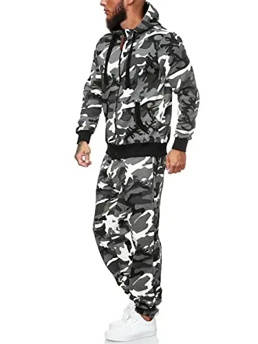 HHGKED Sweat suits men Tracksuits 2 Piece sets Athletic Jogging suits Casual Outfits for men - 3