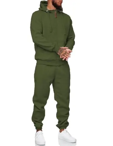 HHGKED Sweat suits men Tracksuits 2 Piece sets Athletic Jogging suits Casual Outfits for men - HHGKED (1)