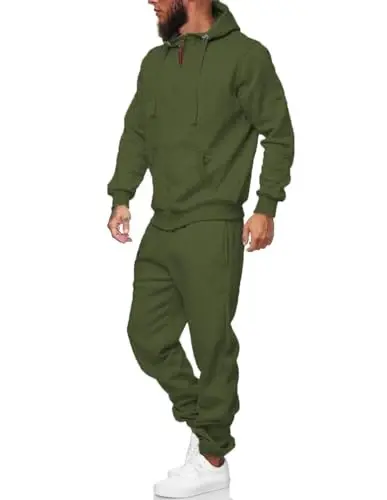 HHGKED Sweat suits men Tracksuits 2 Piece sets Athletic Jogging suits Casual Outfits for men - 3