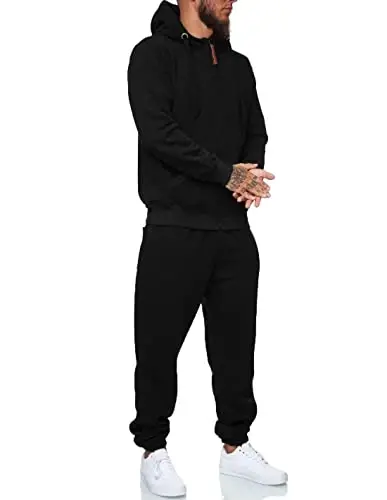 HHGKED Sweat suits men Tracksuits 2 Piece sets Athletic Jogging suits Casual Outfits for men - 2
