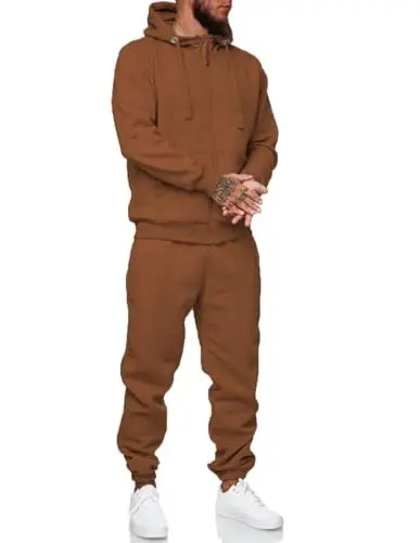 HHGKED Sweat suits men Tracksuits 2 Piece sets Athletic Jogging suits Casual Outfits for men - 2