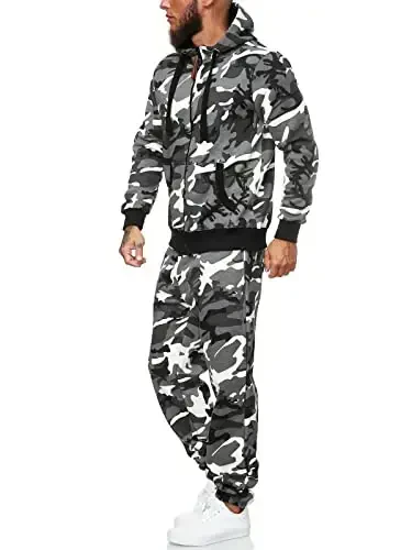 HHGKED Sweat suits men Tracksuits 2 Piece sets Athletic Jogging suits Casual Outfits for men - 3