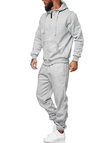 HHGKED Sweat suits men Tracksuits 2 Piece sets Athletic Jogging suits Casual Outfits for men - 3