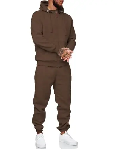 HHGKED Sweat suits men Tracksuits 2 Piece sets Athletic Jogging suits Casual Outfits for men - 2
