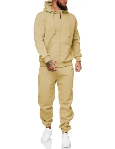 HHGKED Sweat suits men Tracksuits 2 Piece sets Athletic Jogging suits Casual Outfits for men - 1