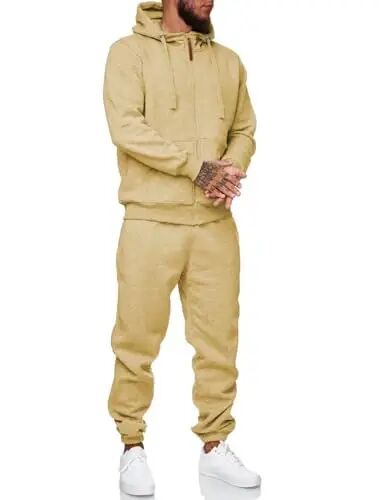 HHGKED Sweat suits men Tracksuits 2 Piece sets Athletic Jogging suits Casual Outfits for men - HHGKED (1)