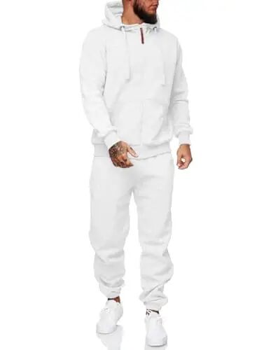 HHGKED Sweat suits men Tracksuits 2 Piece sets Athletic Jogging suits Casual Outfits for men - 1