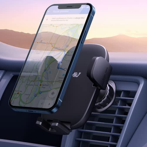 HHJ Phone Mount for Car [Super Stable & Easy] Upgraded Air Vent Clip Car Phone Holder Mount Fit for All Cell Phone with Thick Case Handsfree Car Mount for iPhone Automobile Cradles Universal - 3