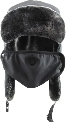 Hi Viz Trapper Warm Workwear Cold Windproof Winter Aviator Trooper Hunting Hat Ushanka Bike - HI (1)