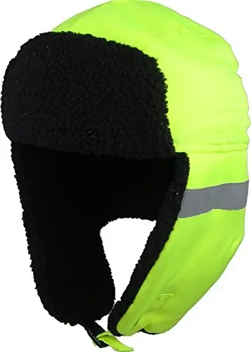 Hi Viz Trapper Warm Workwear Cold Windproof Winter Aviator Trooper Hunting Hat Ushanka Bike - HI