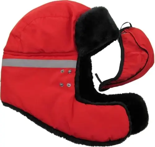 Hi Viz Trapper Warm Workwear Cold Windproof Winter Aviator Trooper Hunting Hat Ushanka Bike - 5