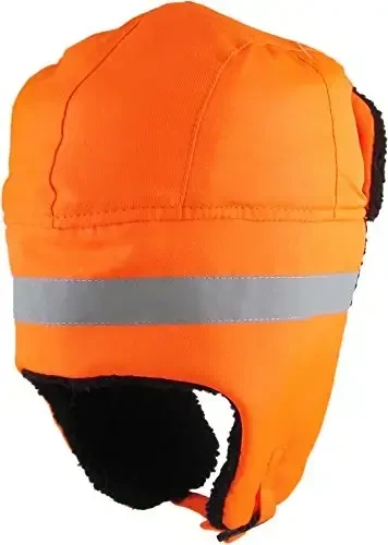 Hi Viz Trapper Warm Workwear Cold Windproof Winter Aviator Trooper Hunting Hat Ushanka Bike - 4