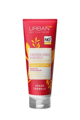Hibiscus & Shea yog'i burmali va to'lqinli sochlar uchun shampun - sulfatsiz - 250ml - URBAN CARE (1)