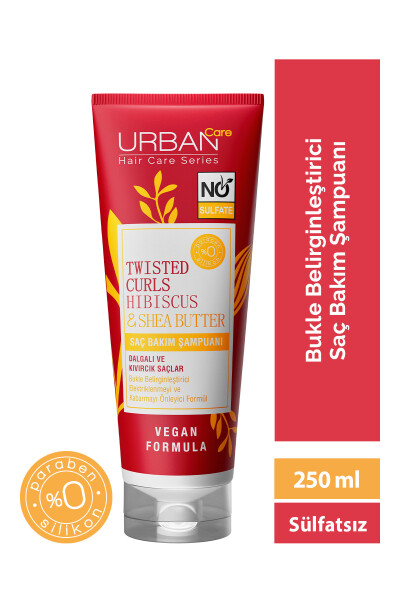 Hibiscus & Shea yog'i burmali va to'lqinli sochlar uchun shampun - sulfatsiz - 250ml - 14