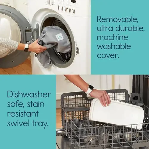 Hiccapop OmniBoost Travel Booster Seat with Tray for Baby, Dining Table, Camping, Beach, Grandma’s | Folding Portable Tip-Free Design Straps to Kitchen Chairs - 18