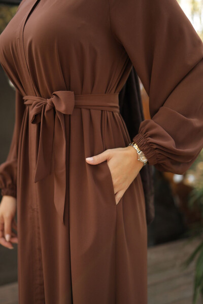 Hidden Button Abaya - 15