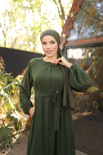 Hidden Button Abaya - 12