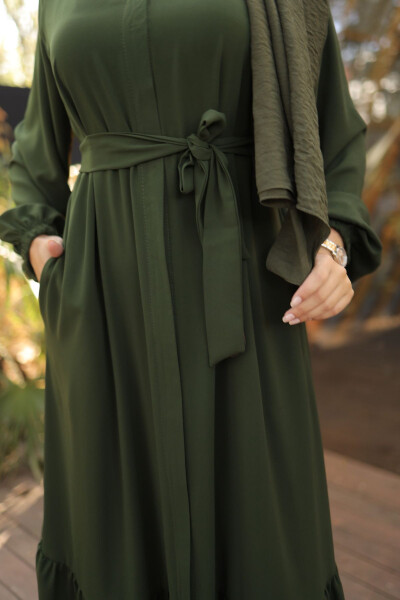 Hidden Button Abaya - 14