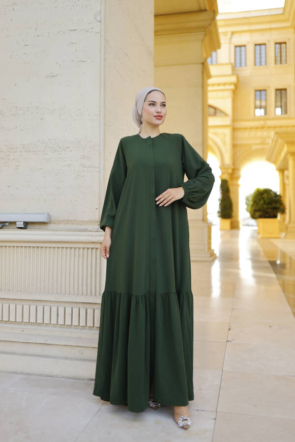 Hidden Button Abaya - 15