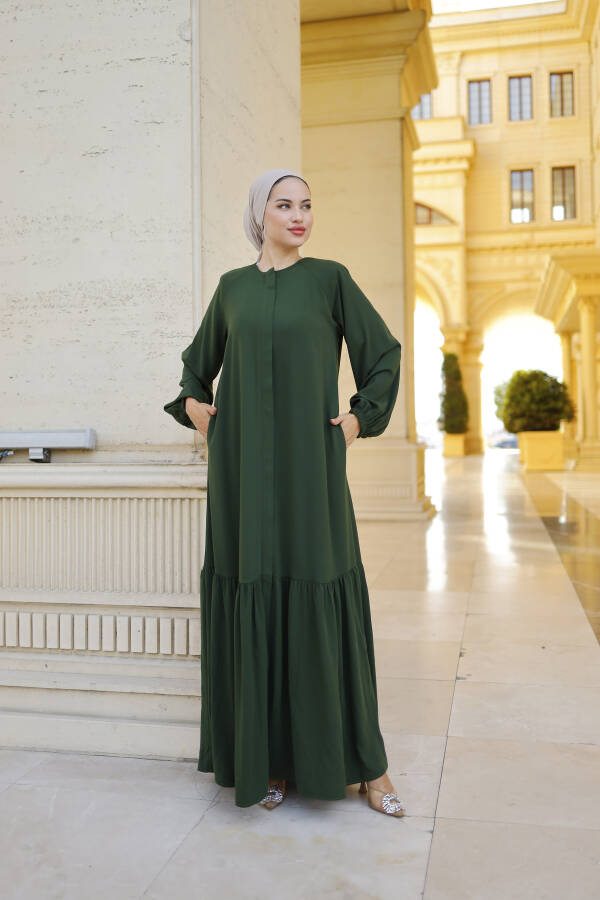 Hidden Button Abaya - 17