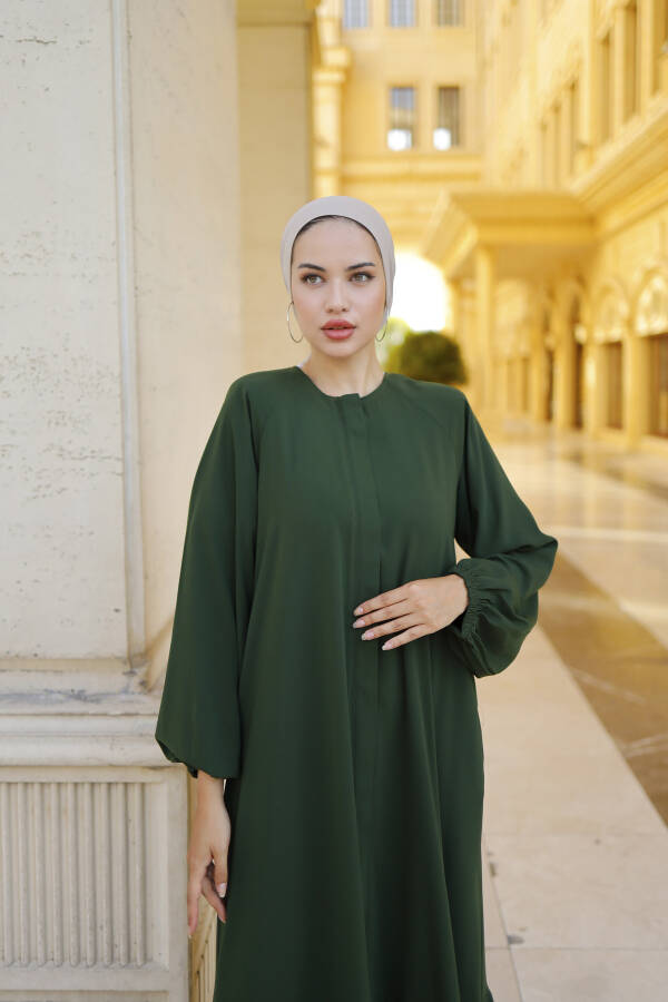 Hidden Button Abaya - 19