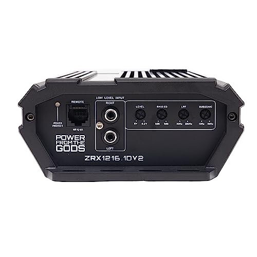 Hifonics ZRX1216.1DV2 Zeus ZRX V2 1200W Class D Mono Amplifier - Compact, Efficient, Advanced Cooling, Customizable Sound, Universal Fit - 3