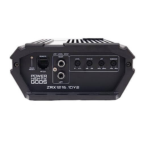 Hifonics ZRX1216.1DV2 Zeus ZRX V2 1200W Class D Mono Amplifier - Compact, Efficient, Advanced Cooling, Customizable Sound, Universal Fit - 3
