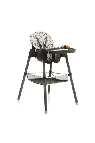 High Chair Baby Feeding Dining Chair Portable with Basket Toy Detachable Front Tray-Gray - MAGNOTTO (1)