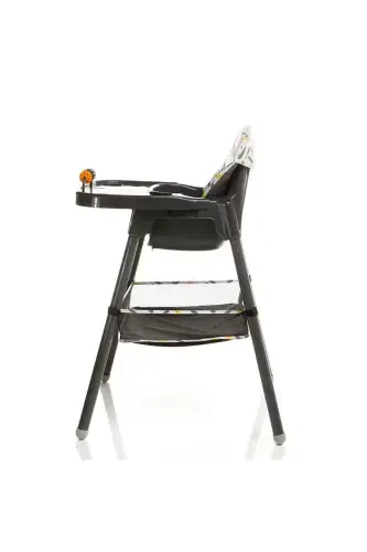 High Chair Baby Feeding Dining Chair Portable with Basket Toy Detachable Front Tray-Gray - 5