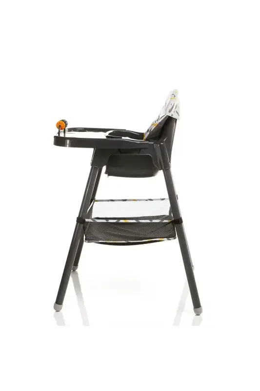 High Chair Baby Feeding Dining Chair Portable with Basket Toy Detachable Front Tray-Gray - 5